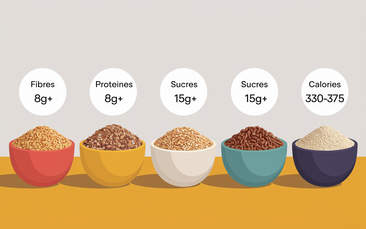 tableau comparatif cereales regime valeurs nutrition