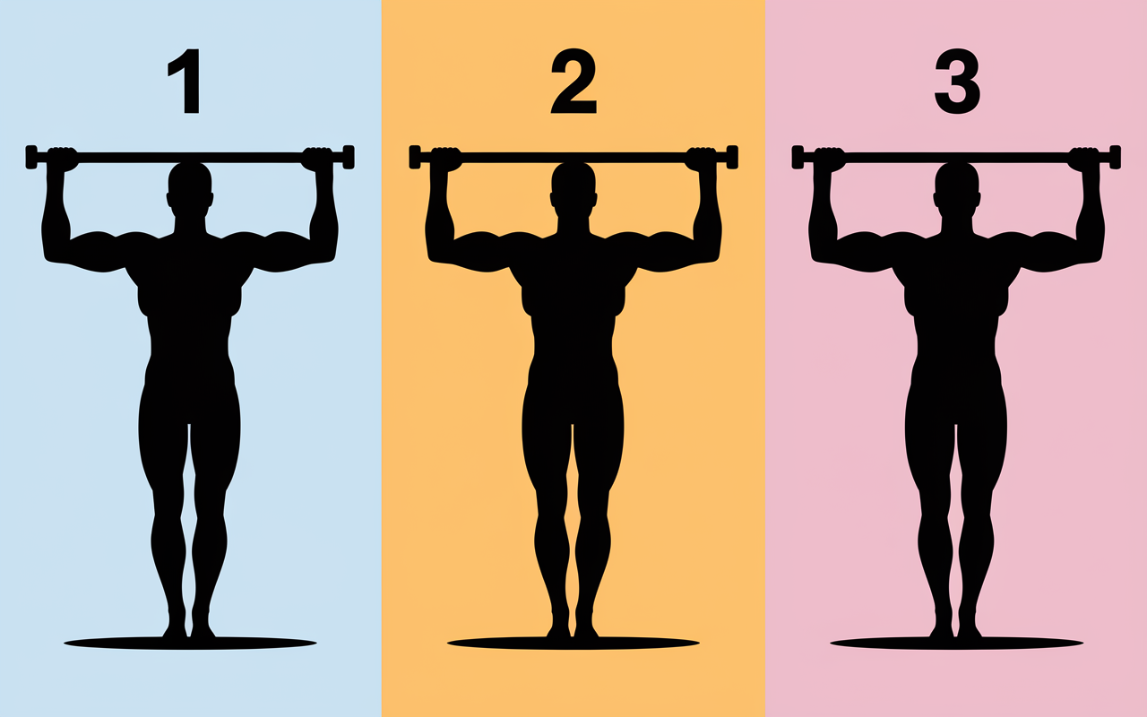 Différentes prises tractions, silhouettes, flèches muscles ciblés