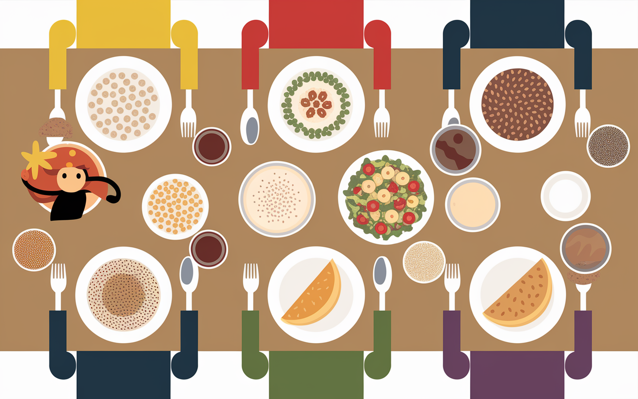 Plats varies integrant graines pour maigrir rapidement petit dejeuner et repas