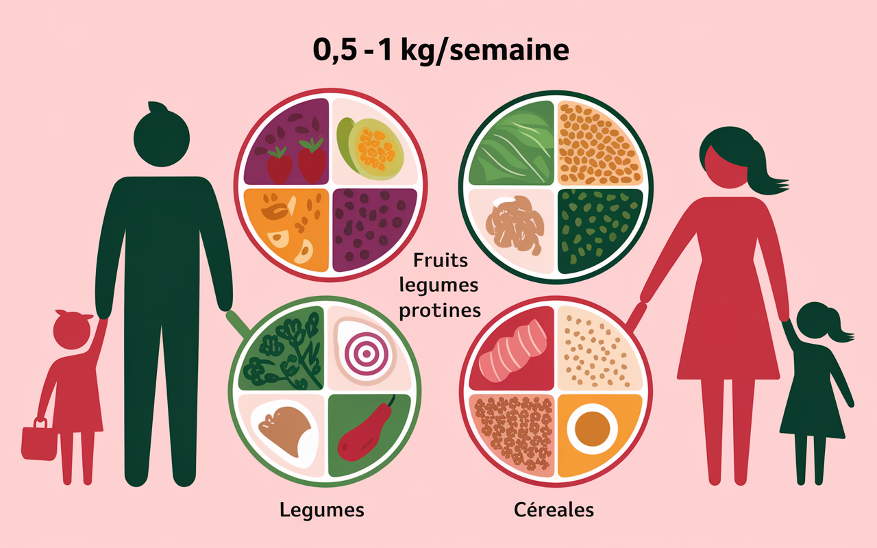menus perte de poids portions équilibrées pour famille