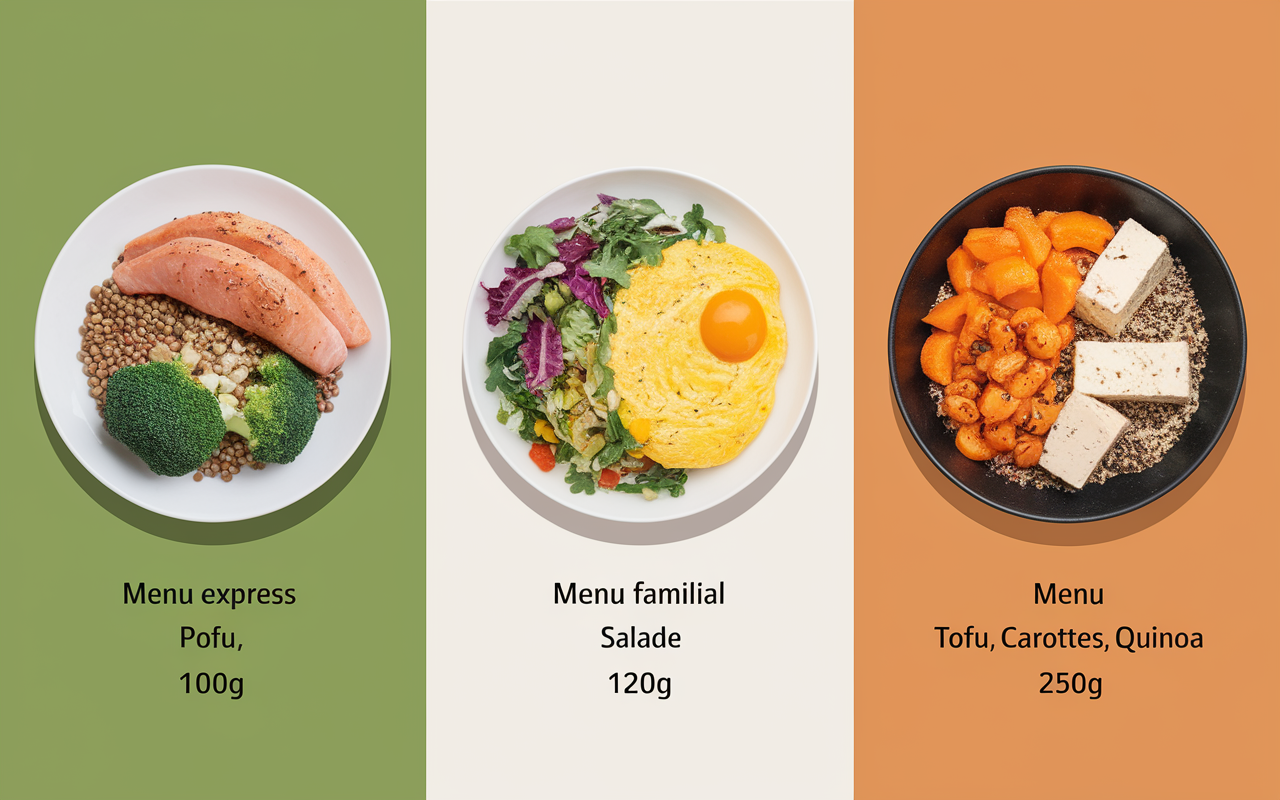 Menus express famille sportif diner rapide perte de poids