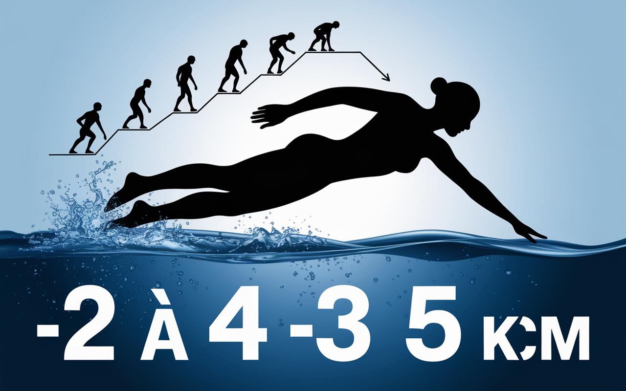 Silhouette nageur perte poids résultats natation