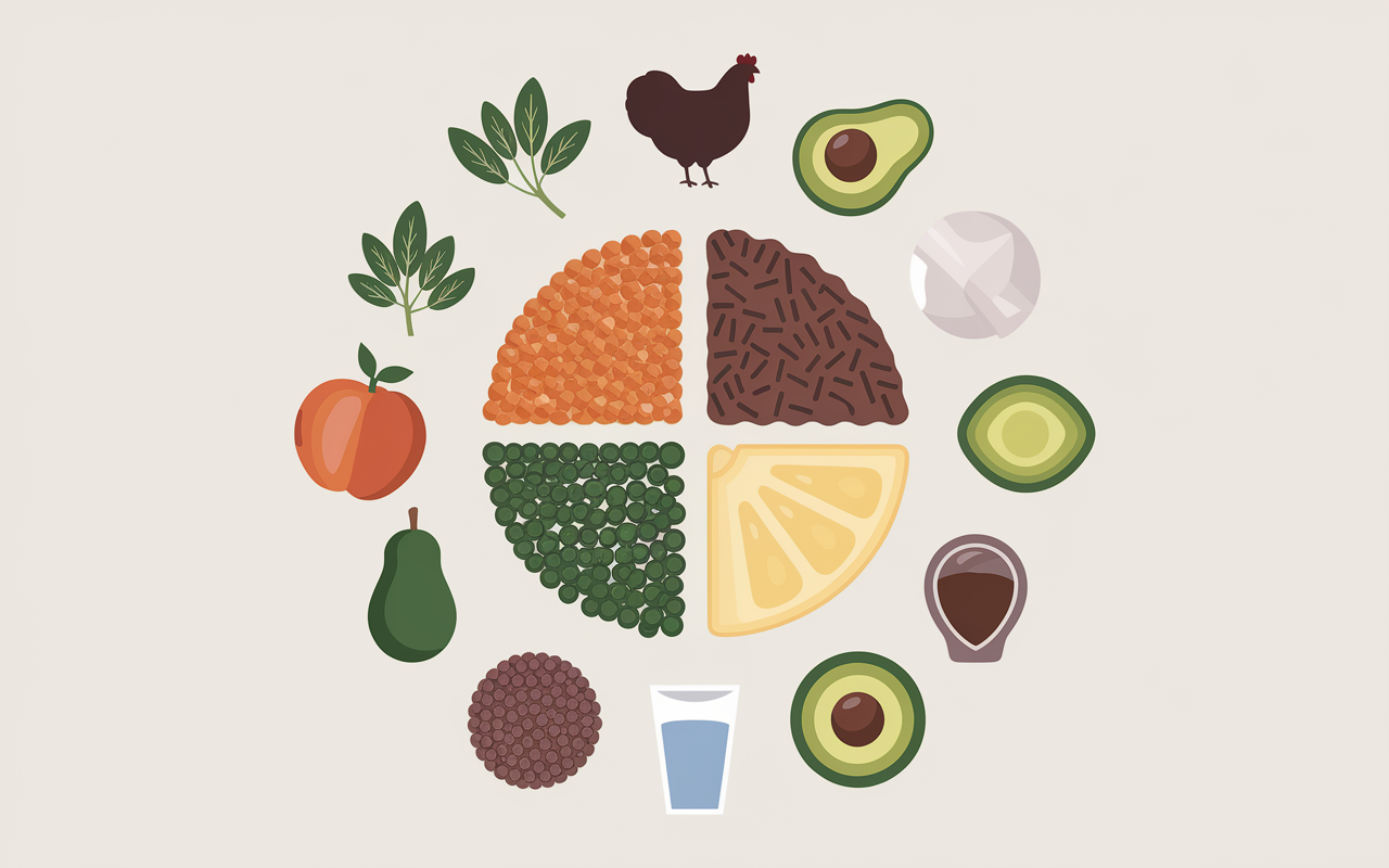 Assiette equilibree perdre le ventre homme IG bas