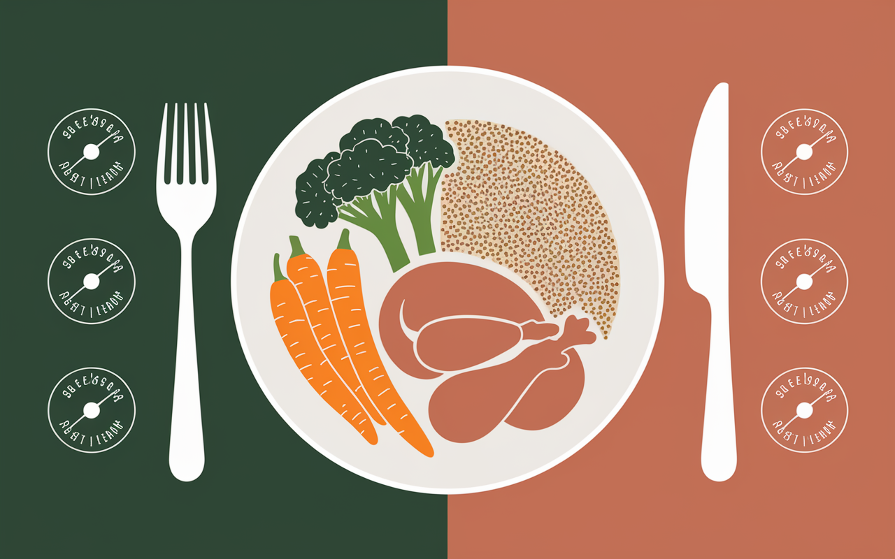 Portions diner leger legumes proteines feculents digestion perte de poids