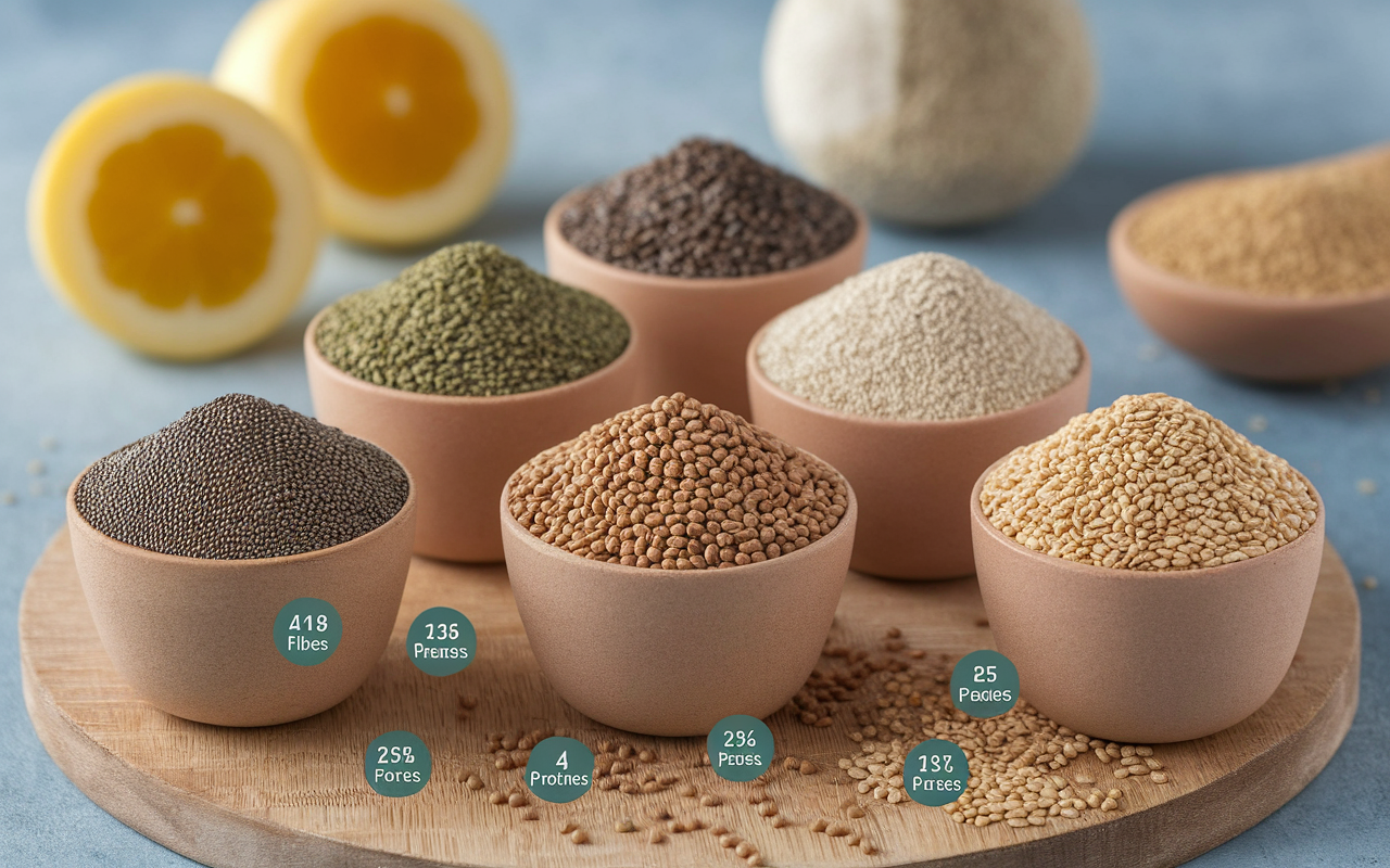 Tableau cinq graines pour maigrir rapidement valeurs nutritionnelles