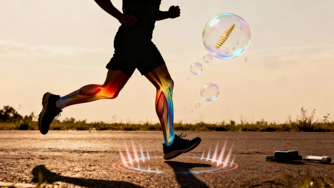 Schéma fatigue muscles jambes coureur