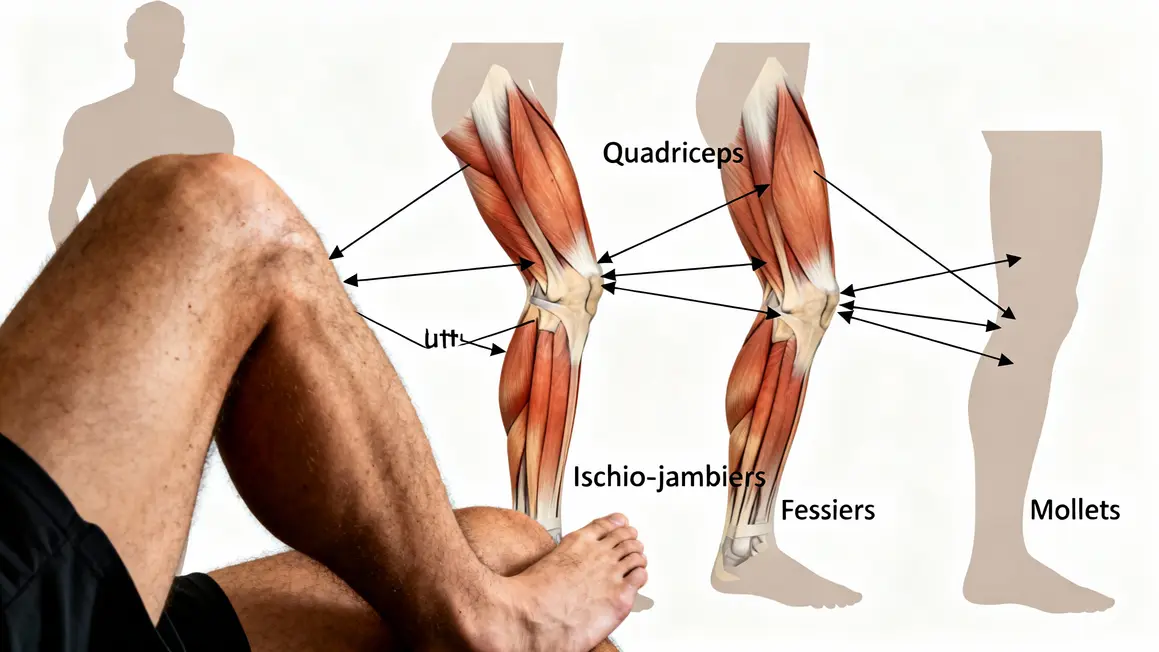 Schéma muscles clés pour genoux solides