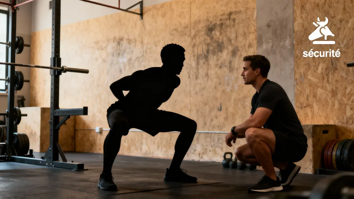 Coach sportif squat sécurité prévention blessure