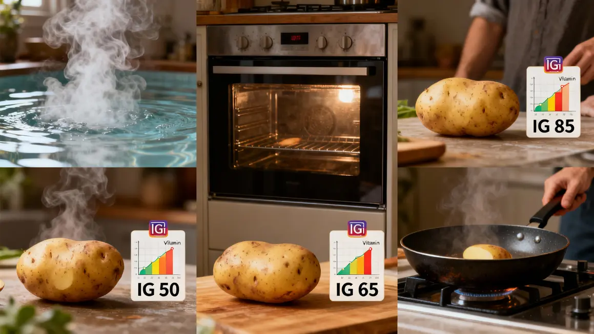 Montage cuisson pomme de terre IG vitamines