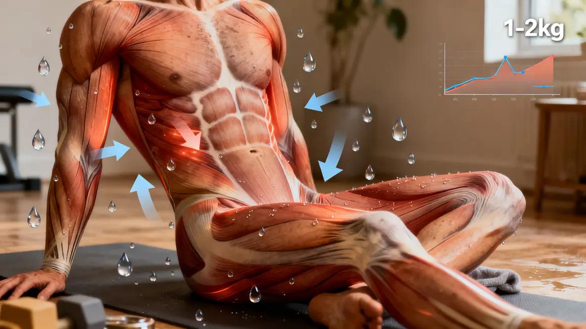 schéma corps muscles retention eau sport
