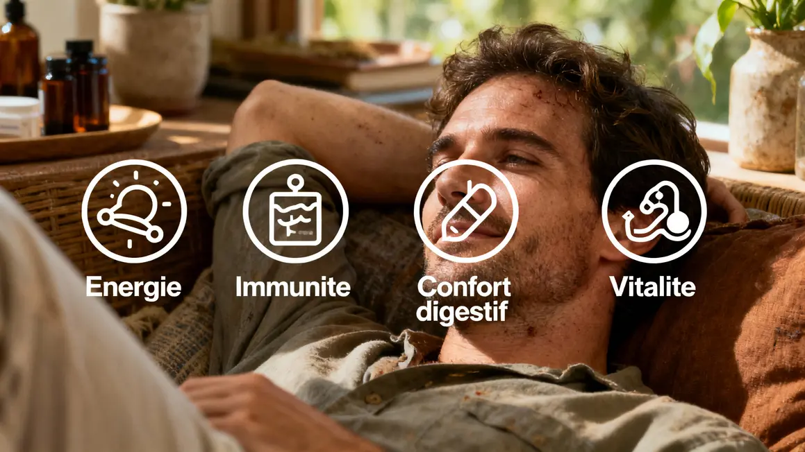 Infographie rôles vitamine C énergie immunité