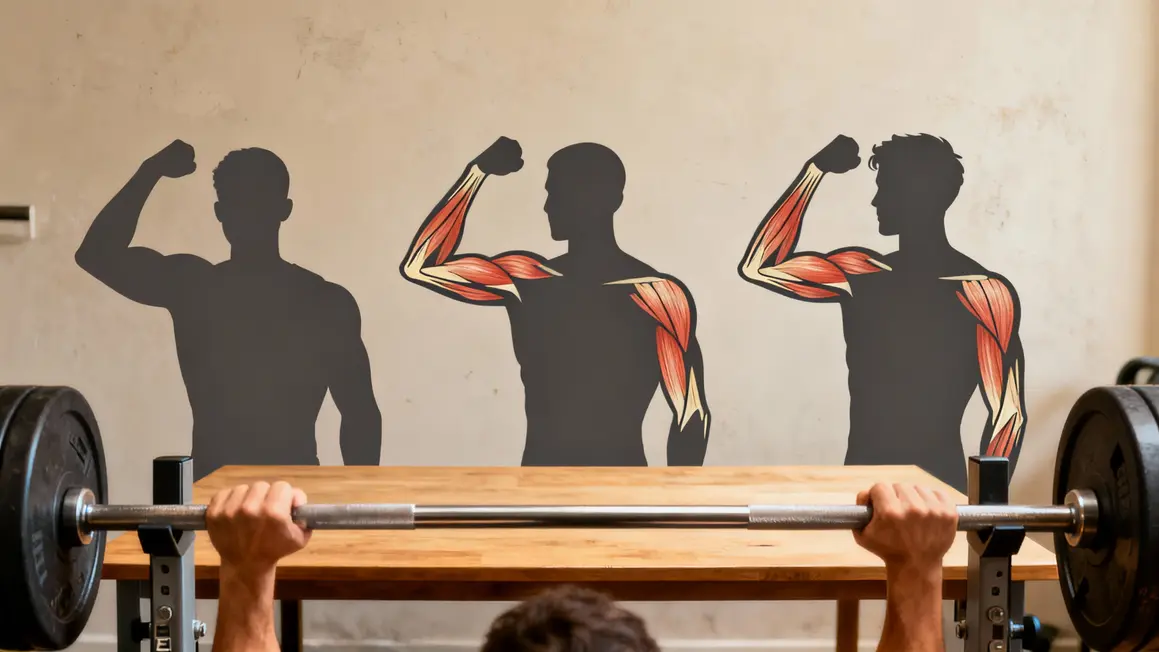 Activation trois faisceaux triceps barre eau front
