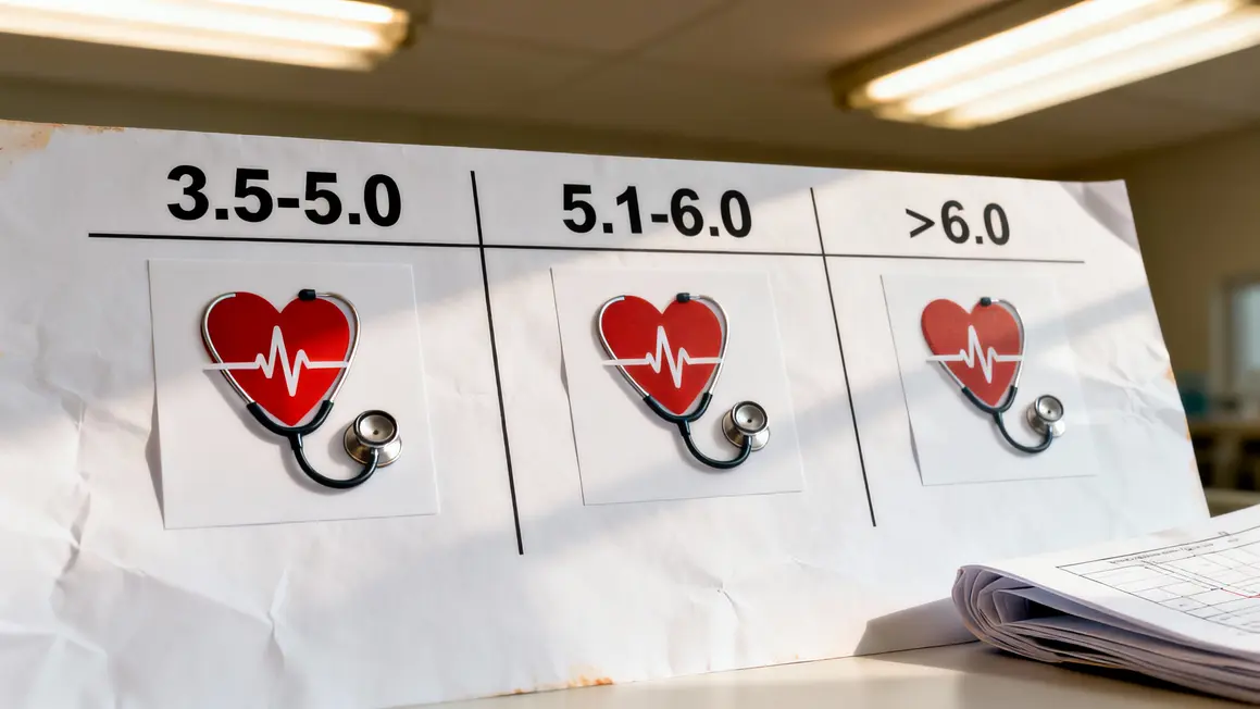 tableau seuils potassium hyperkaliemie risqué cardiaque