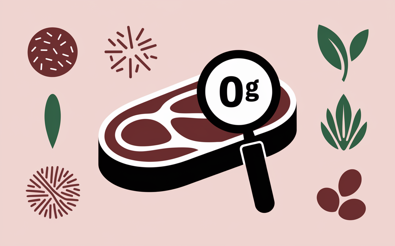 loupe sur steak viande riche en fibre