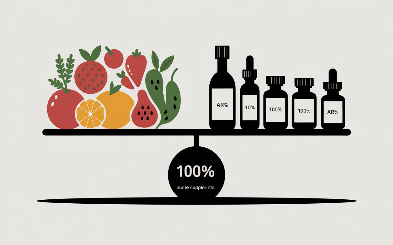 balance alimentation et complements vitamines pour systeme immunitaire