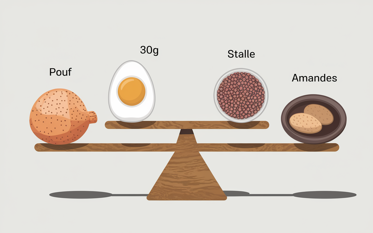 calcul proteine par aliment graphique chiffres aliments