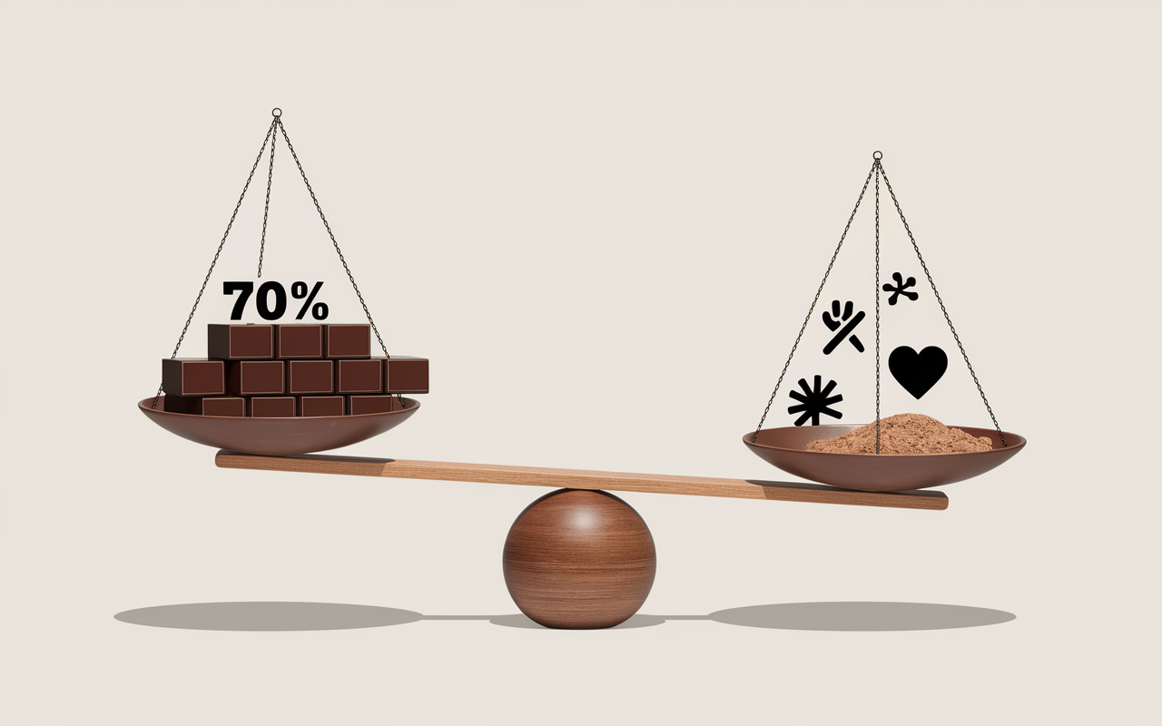 chocolat noir bienfaits et mefaits balance calories migraine cœur