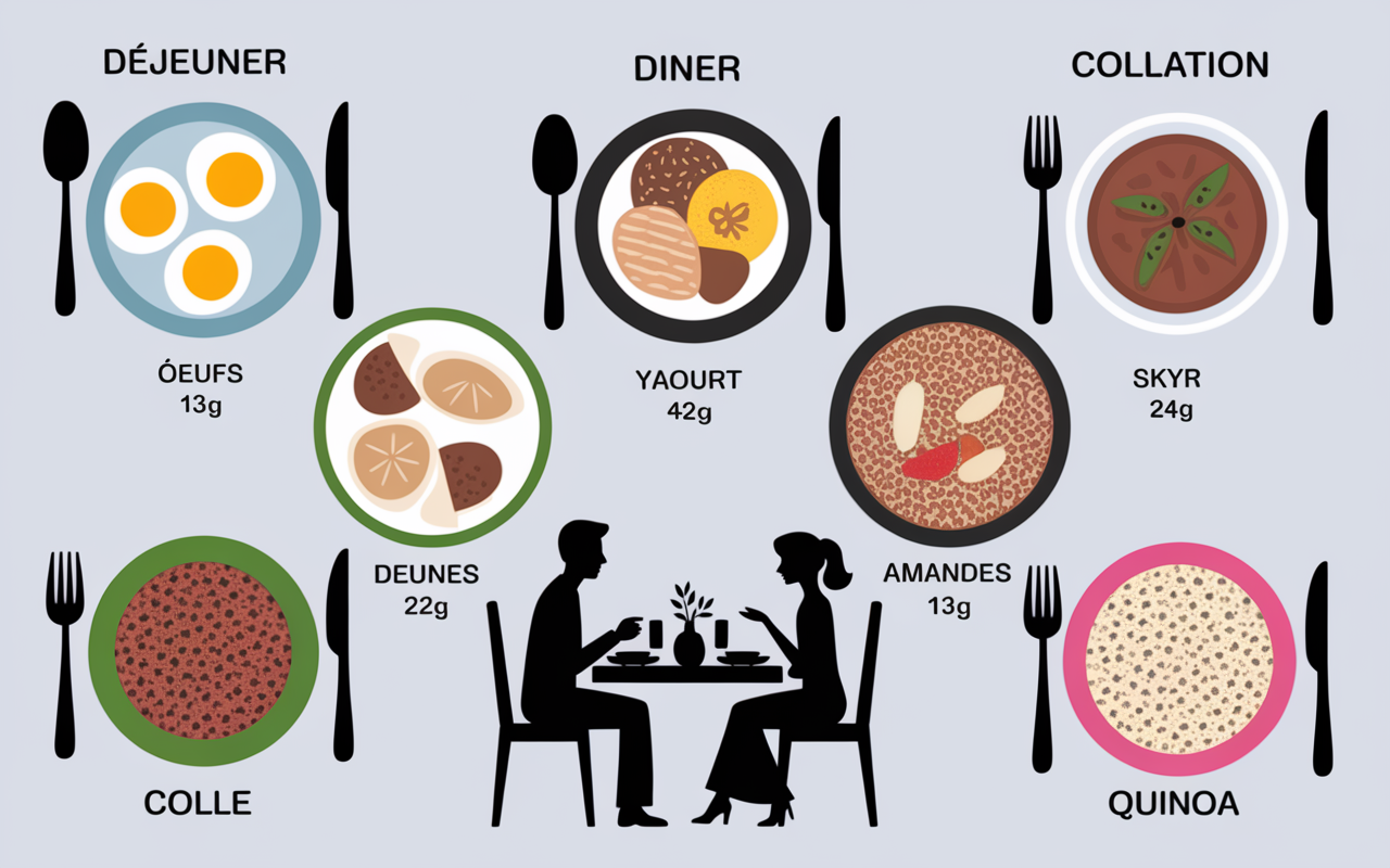 comment manger 60 g de proteine par jour plan repas