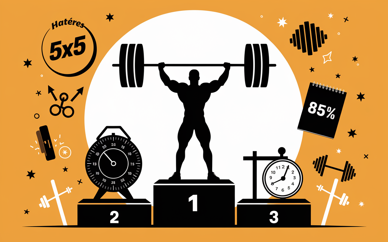 Force musculation entrainement podium haltères