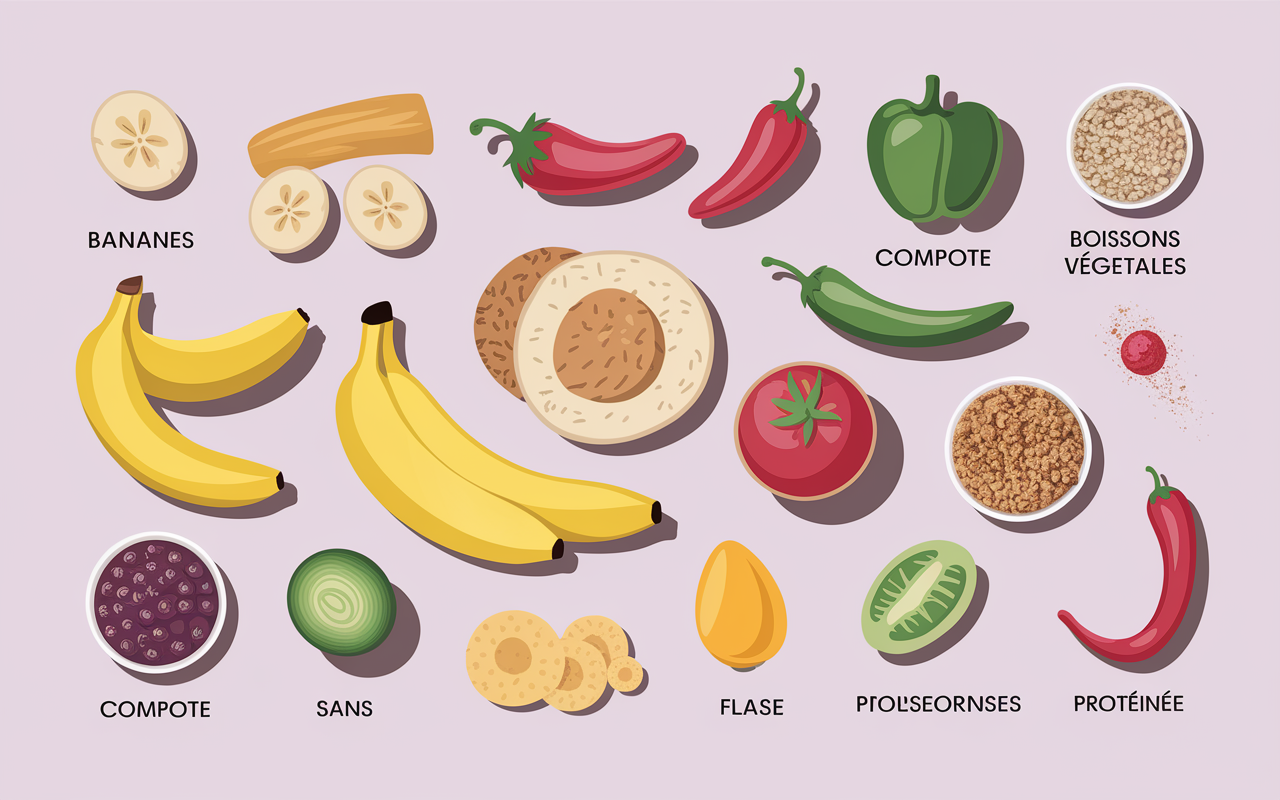 Tableau ingrédients et alternatives recette flocon d avoine banane regime