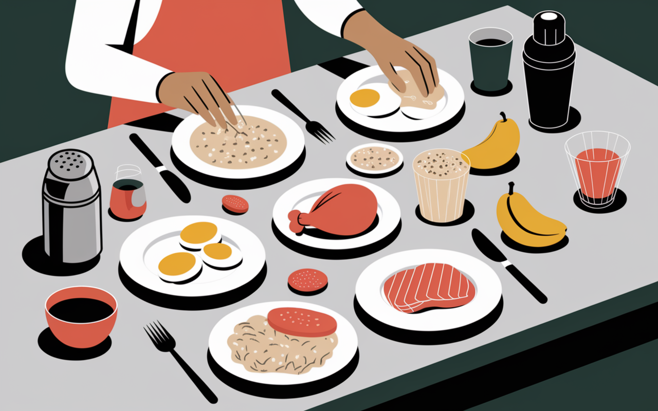 regime de prise de masse repas variés préparation journee type