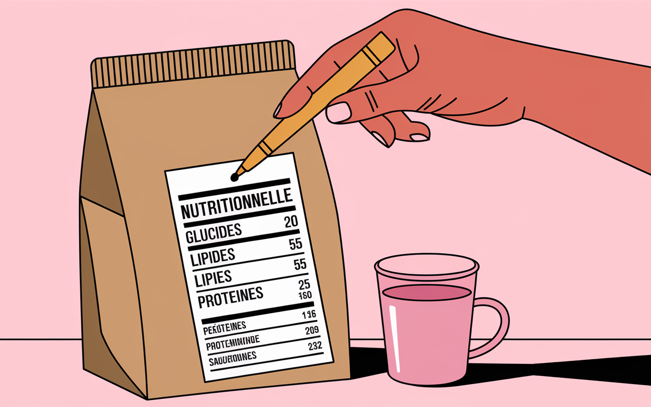 tableau glucide lipide proteine etiquette nutrition