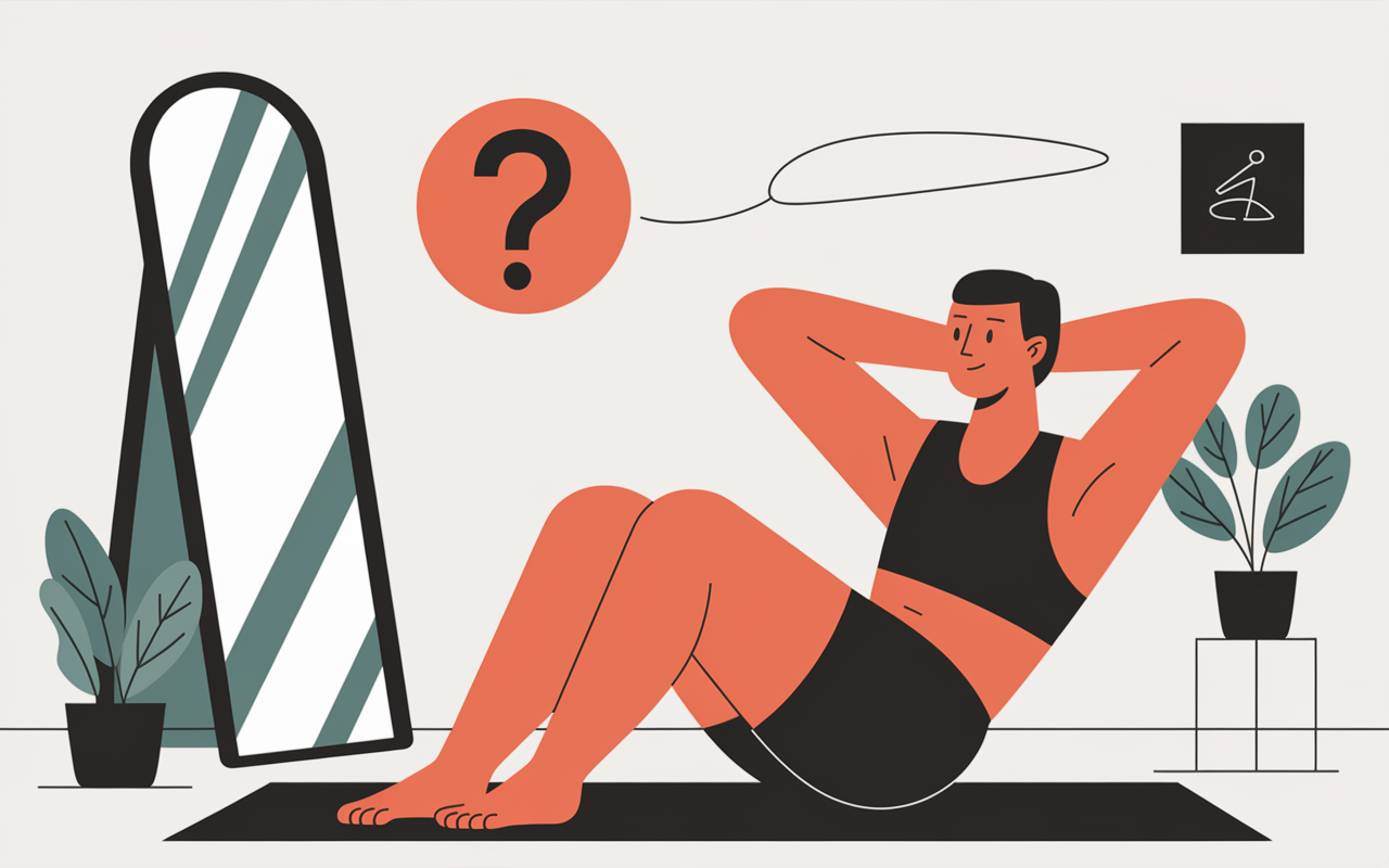 100 abdos par jour interrogation devant miroir