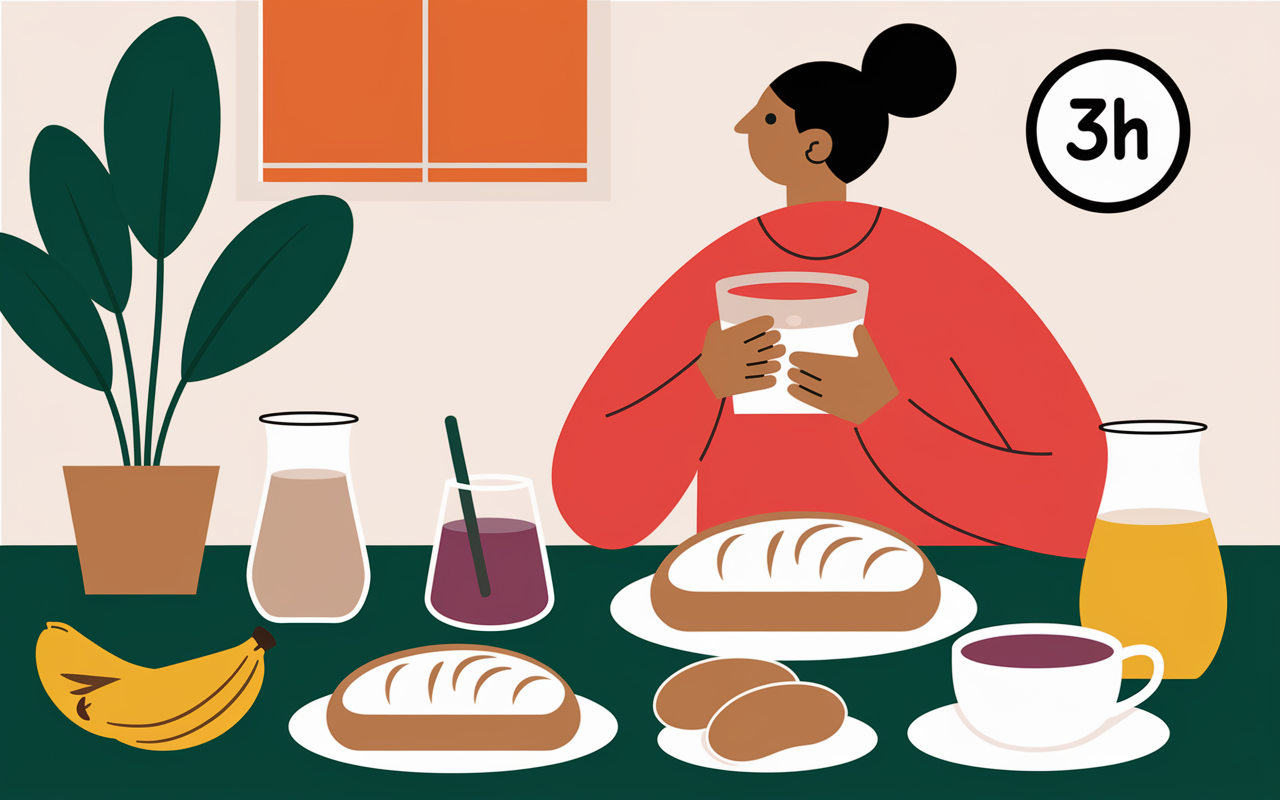 alimentation pour un marathon, petit dejeuner avant marathon