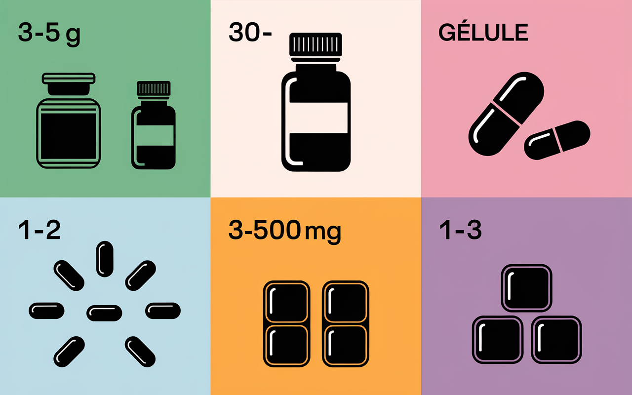 ashwagandha dosage par jour pictogrammes formes et quantités