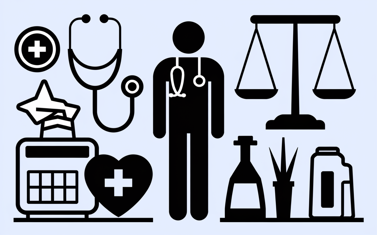 jeune intermittent 16 8 danger checklist pictogrammes medical