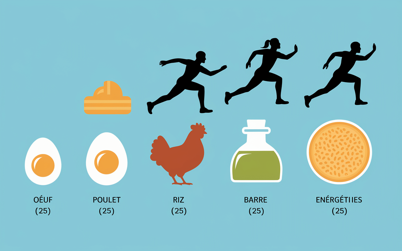 nutrition pour la musculation schema progression portions