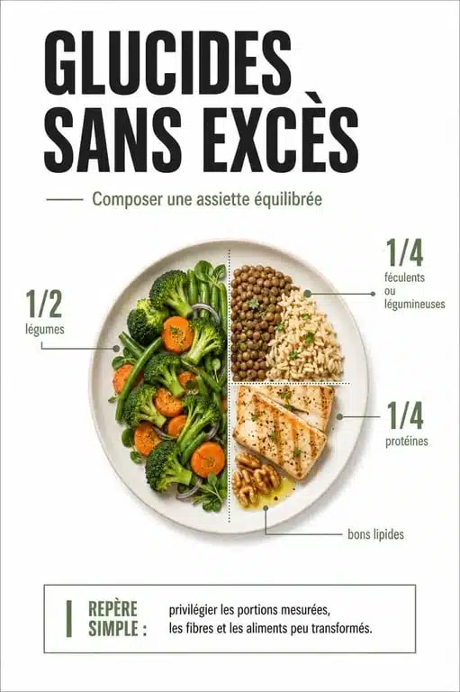 C’est quoi les glucides : exemple de repas équilibré avec glucides, protéines et fibres