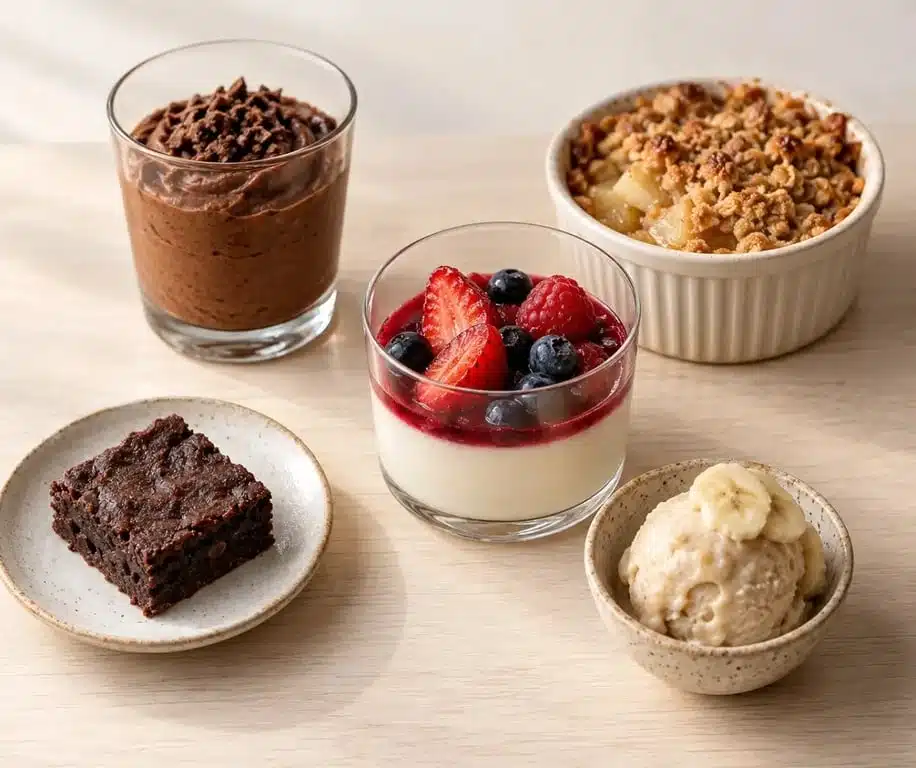 Desserts régime légers faits maison en petites portions